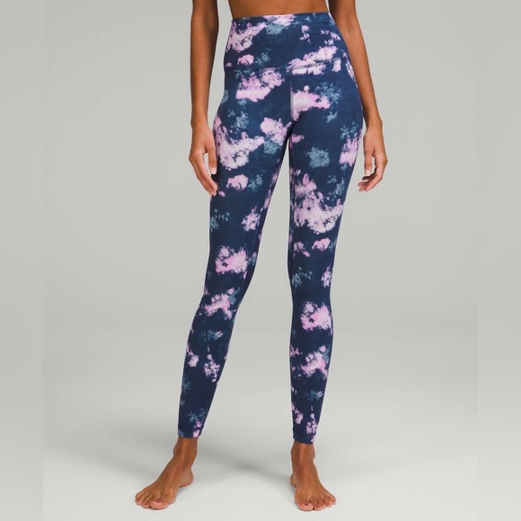 Lululemon Align Leggings High Rise Pants 28" Circulate Tie Dye Mineral navy - Picture 1 of 9